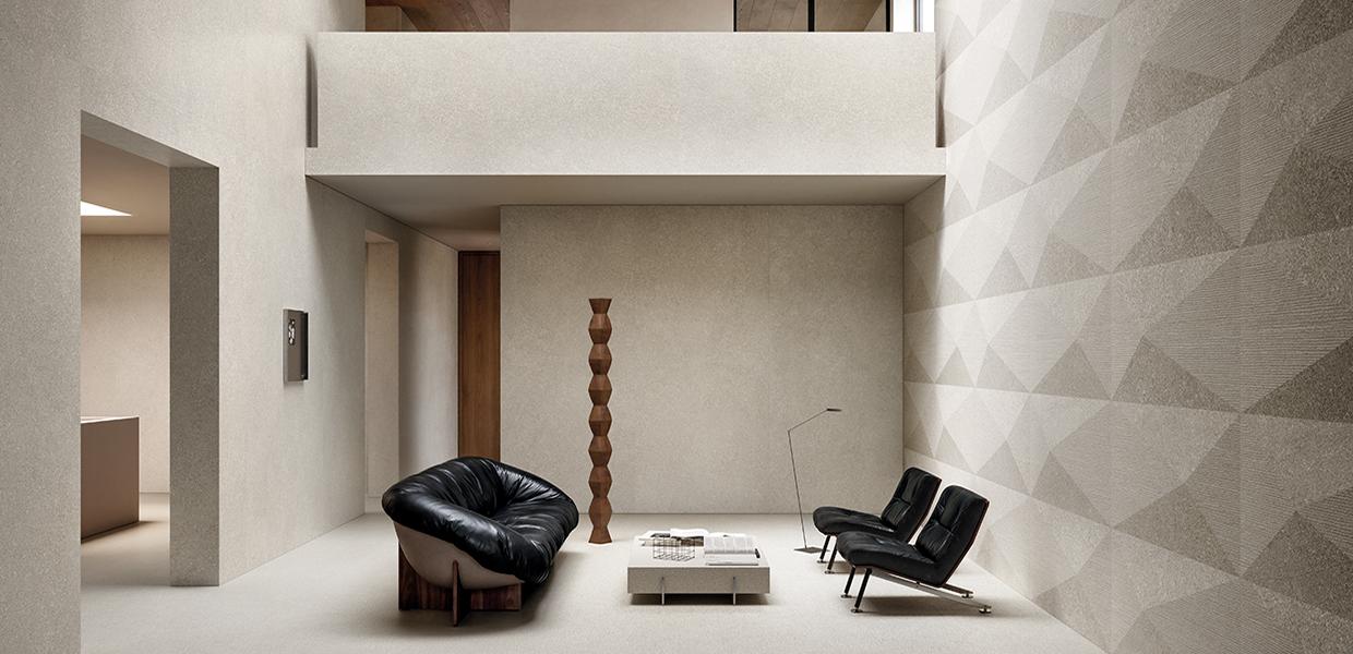 Porcelain Stoneware Ergon Conceptstone Stone Living-room Grey Nativa,grey Bocciardata,grey Scalpellata | Emilceramica Porcelain Stoneware Ergon Conceptstone Stone Living-room Grey Nativa,grey Bocciardata,grey Scalpellata | Emilceramica