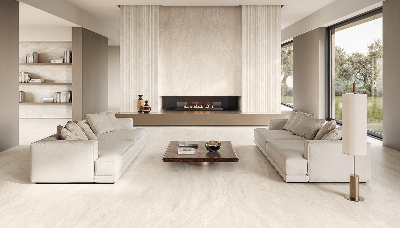 Porcelain Stoneware Emil Dualtravertine Stone Living-room White Poro Aperto,white Poro Chiuso,white Roma Magna | Emilceramica Porcelain Stoneware Emil Dualtravertine Stone Living-room White Poro Aperto,white Poro Chiuso,white Roma Magna | Emilceramica