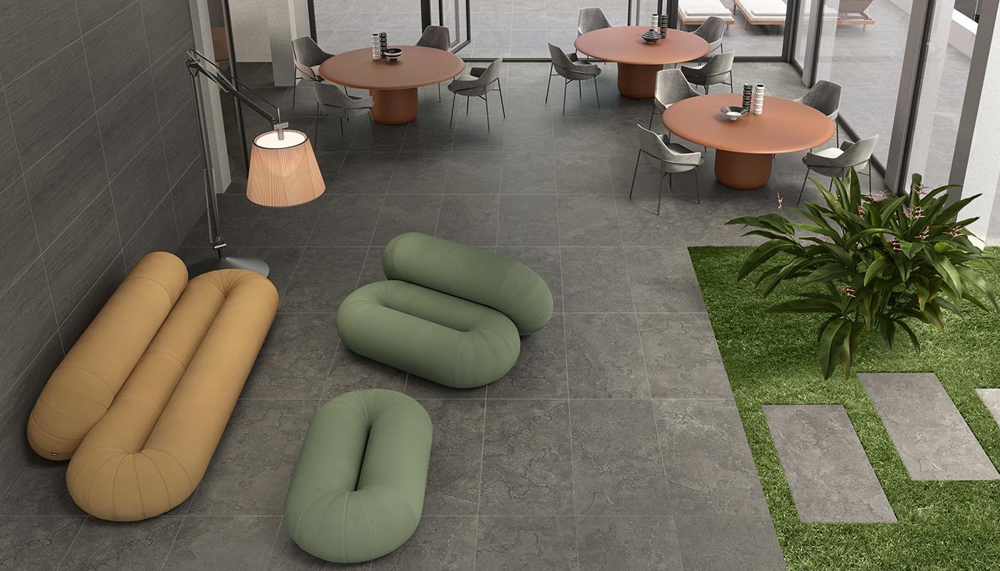 Porcelain Stoneware Ergon Portland Stone Stone Restaurant Anthracite Vein Cut,anthracite Cross Cut | Emilceramica Porcelain Stoneware Ergon Portland Stone Stone Restaurant Anthracite Vein Cut,anthracite Cross Cut | Emilceramica